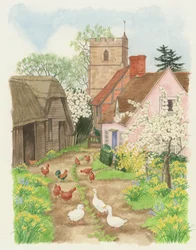 Église et chemin de ferme, 1998